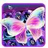Colorful Glitter Neon Butterfly Keyboard Theme icon