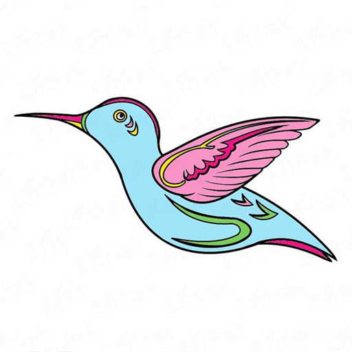 How to draw birds. Scheme icon