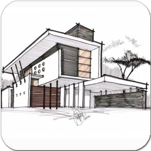 Architecture House Drawing icon