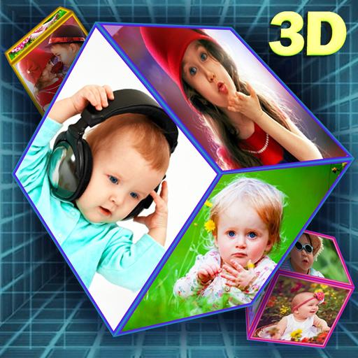 Photo Frame Live Wallpaper 3D Cube Screensaver app icon