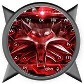 Red Iron Wolf Keyboard theme on 9Apps
