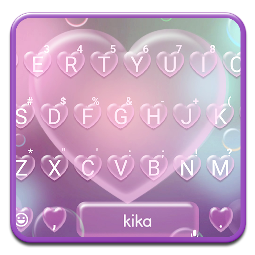 Romantic Bubble Heart Keyboard Theme icon