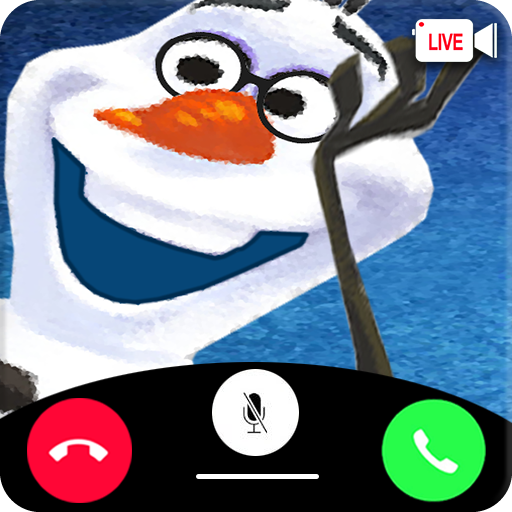 video call, chat simulator and game for snowman icon