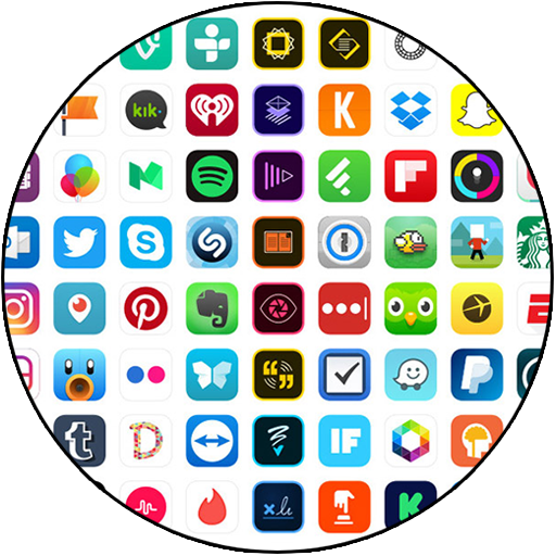 All in one app social media icon