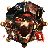 ikon Tema Keyboard Tengkorak Bajak Laut