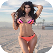 Hot nice sexy girls bikini icon