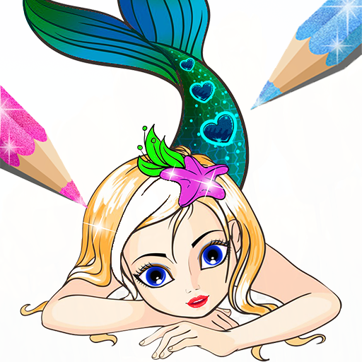 Surprise Mermaid Princess Glitter Coloring Pages icon
