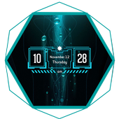 Dynamic blue background music icon