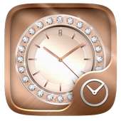 RoseGold GO Clock Theme on 9Apps