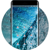 undersea blue sailing lock theme icon