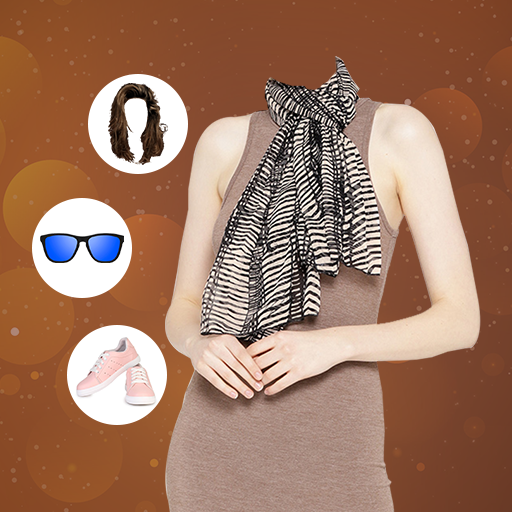 Woman Designer Scarf Photo Suit Editor icon