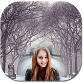 Snow fall photo frames 2018 icon