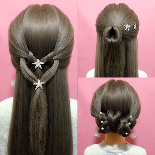 School Hairstyle - Video Step By Step Offline icon