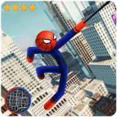 Spider Stickman Rope Hero Miami Crime icon