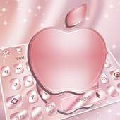 Rose Gold Crystal Apple Keyboard Theme