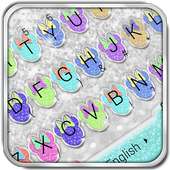 Pretty Colorful Glitter Keyboard Theme on 9Apps