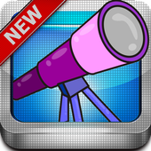 Telescope zoom 100% icon