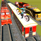 Subway Train Stunts : Bike Trails Race 2018 icon