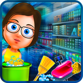 Supermarket Cleaning Games For Girls 2018 icon