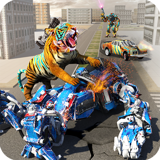 Robot Transforming Wild Tiger Game: Cheetah Games icon