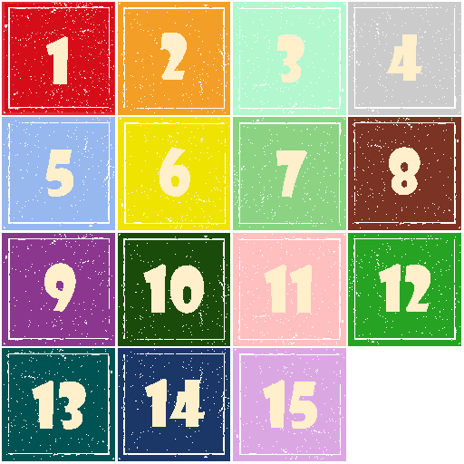 Hard Slide Puzzle with Pictures and Numbers icon