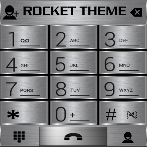 Theme Silver Metal RocketDial icon