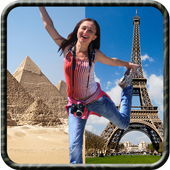 Fame places - photo background icon