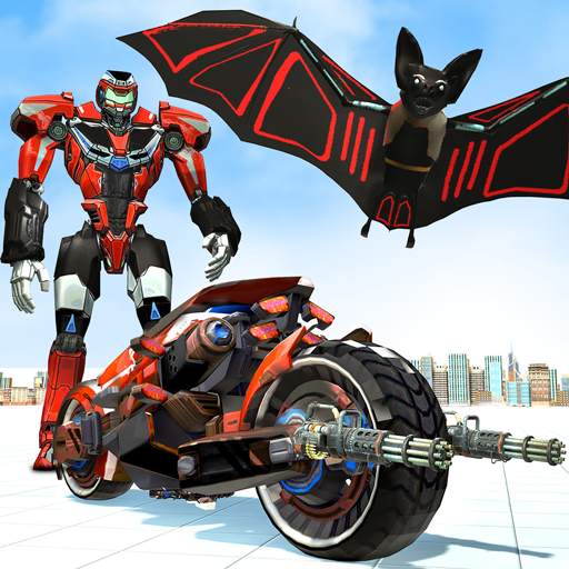 Flying Bat Robot Bike Transform Super Robot Games icon