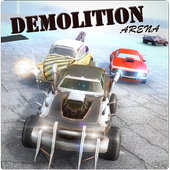 Demolition derby arena : car crash icon