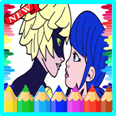 Coloring Ladybug &amp; Cat Noir иконка
