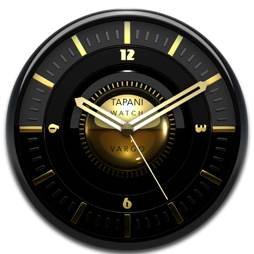 VARGO Designer Clock Widget black gold icon