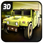 Army Jeep parking 3d icon