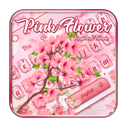 Pink Blossom Flower Keyboard Theme icon