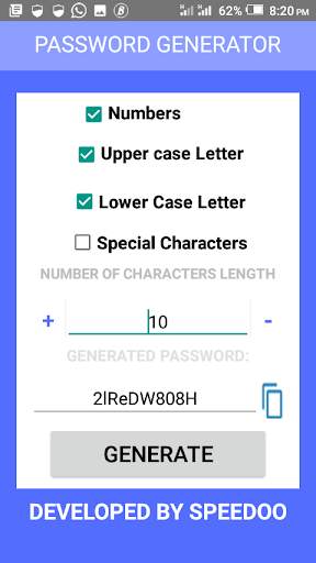 Strong: password generator software free app screenshot 1