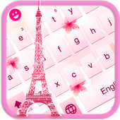 Theme Pink Eiffel Keyboard icon