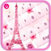 Theme Pink Eiffel Keyboard