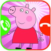 call from pepa pig - daddy pig and pepe pig icon