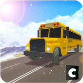 School Bus Hill Station Driving icon