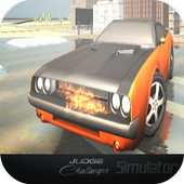 car racing sport simulator icon