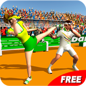 Spieler kämpfen Tennis icon