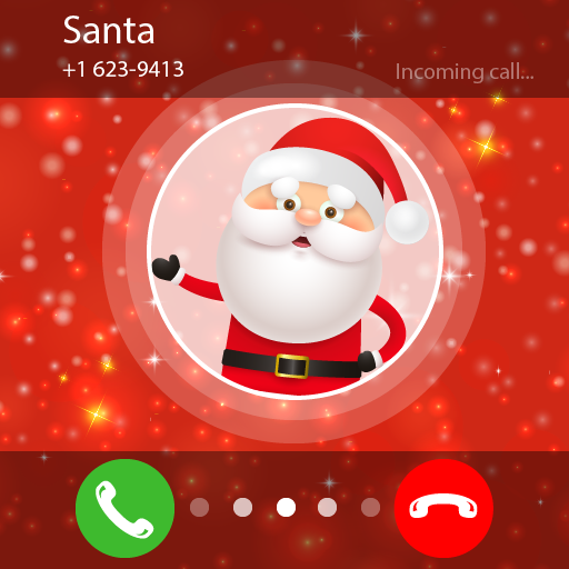 Call from santa claus, fake caller id icon