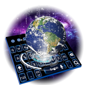 Motyw klawiatury 3D Blue Earth icon