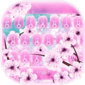 ربيع بينك الكرز لوحة المفاتيح أيقونة