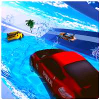 Water Surfing Car - Waterpark Stunts