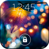 Fancy Screen Lock Neon light icon