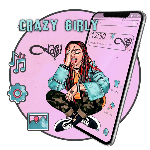 Hip Hop Fashion Crazy Girl Theme icon