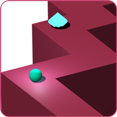 zigzag ball tap runner game icon