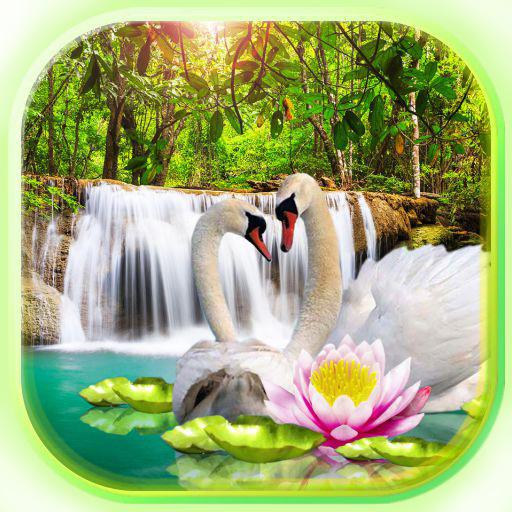 Swans Waterfalls Live Wallpaper icon