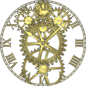 Brass Gears Clock LWP Free icon