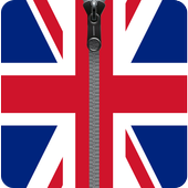 UK Flag Zipper Phone Lock icon